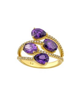 Amethyst Cluster Ring