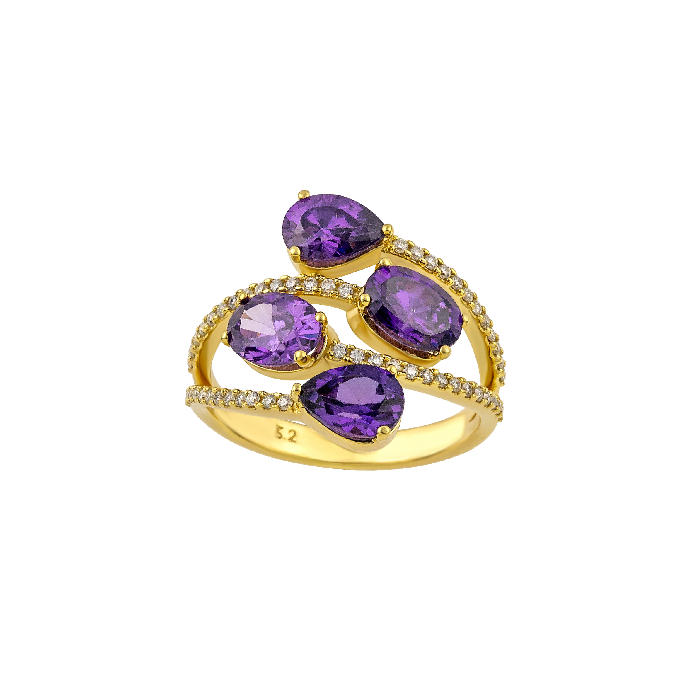 Amethyst Cluster Ring