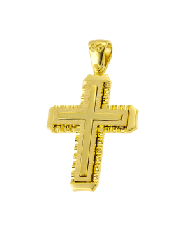 Χειροποίητος Μασίφ Χρυσός Σταυρός