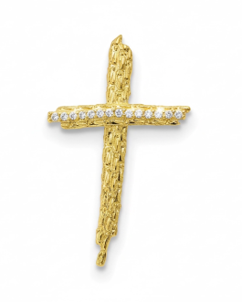 Χειροποίητος Χρυσός Σταυρός “Textures”